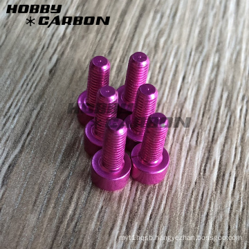 Hex cap head aluminum screw with colors